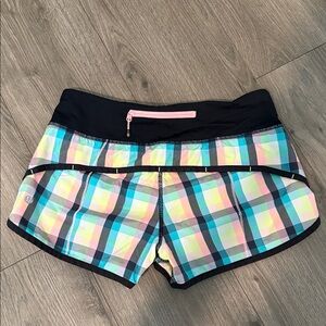 Lululemon Athletica Multicolor Plaid Athletic Shorts